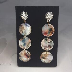 Marbled Acrylic Dangle Earrings